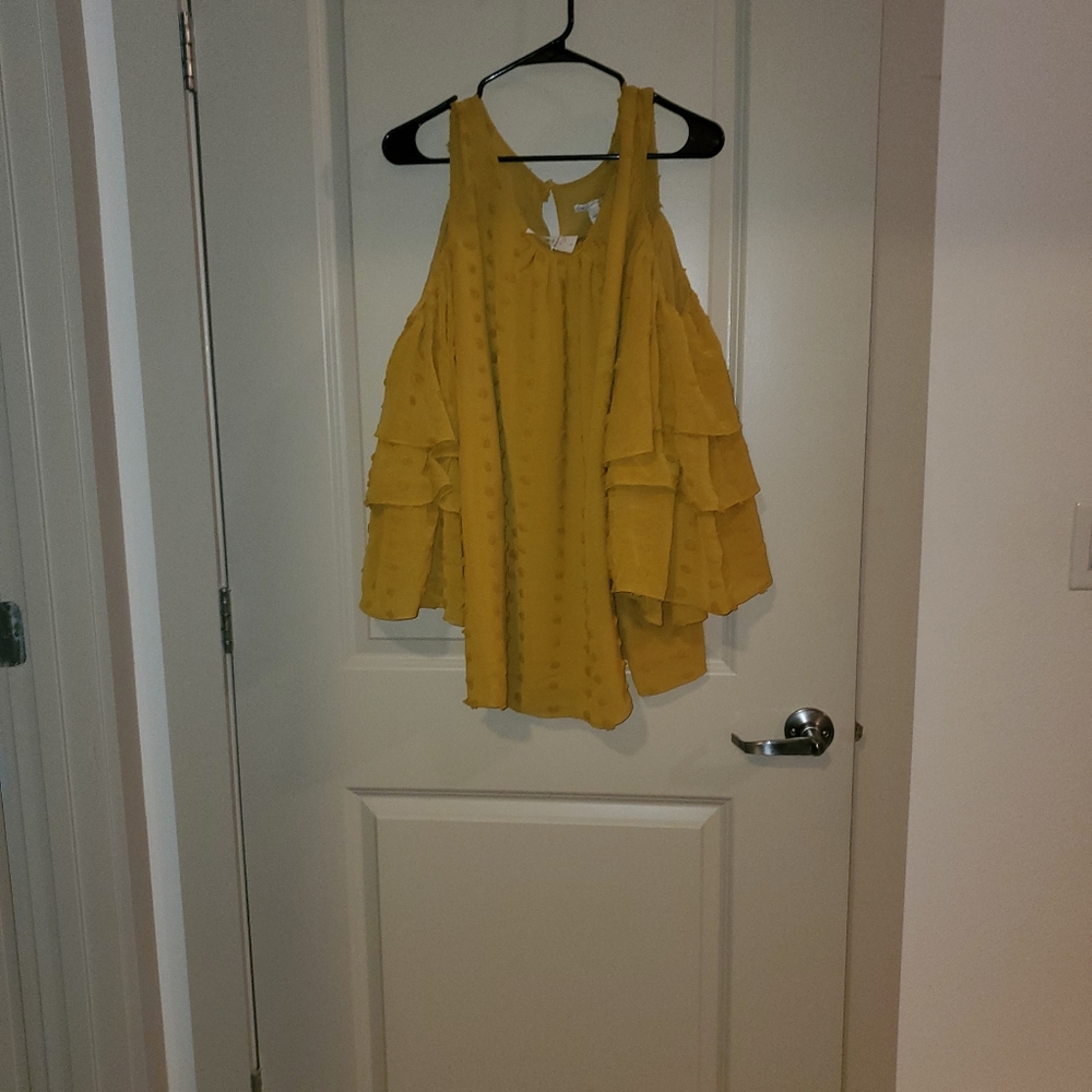 NWT Cato Mustard Blouse